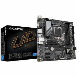 GIGABYTE B760M DS3H, Socket 1700, Intel® B760 (13/12th Gen CPU), 9Phases, CPU iGPU, Dual 4xDDR5-7600, VGA, HDMI, 2xDP, 1xPCIe X16, 4xSATA3, RAID, 2xM.2 4.0, 2xPCIe X1, ALC897 HDA 7.1, 1x2.5GbE LAN, 1xUSB-C 3.2 Gen2, 5xUSB 3.2, RGB Fusion 2.0, mATX